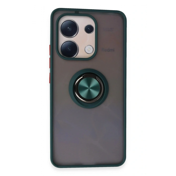 CPT05 Xiaomi Redmi Note 13 4G Kılıf Montreal Yüzüklü Silikon Kapak - Yeşil