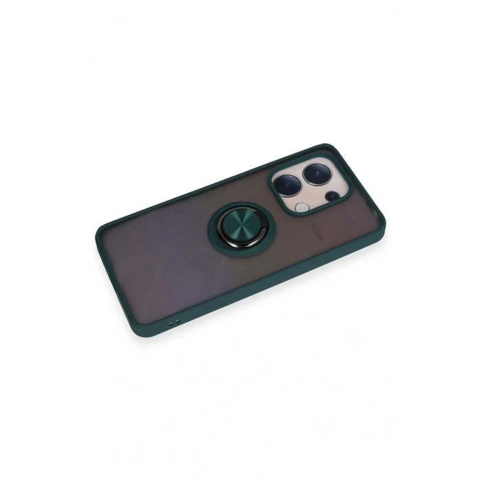 CPT05 Xiaomi Redmi Note 13 4G Kılıf Montreal Yüzüklü Silikon Kapak - Yeşil