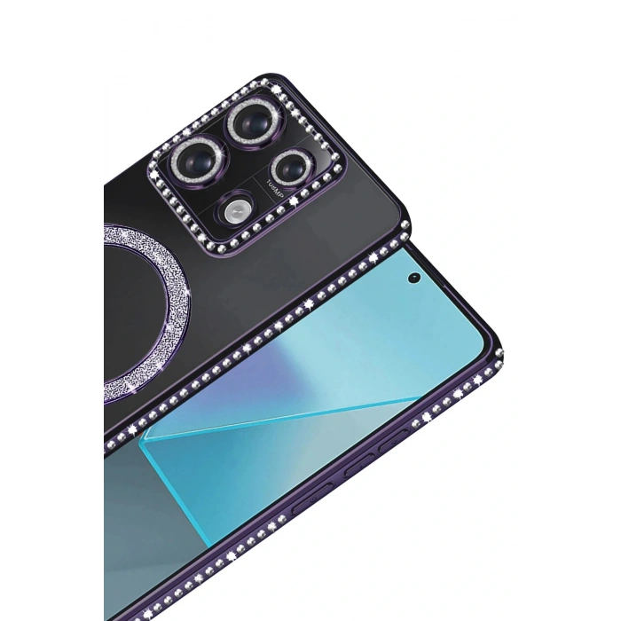 CPT05 Xiaomi Redmi Note 13 Pro 4G Joke Simli Magneticsafe Kılıf - Derin Mor