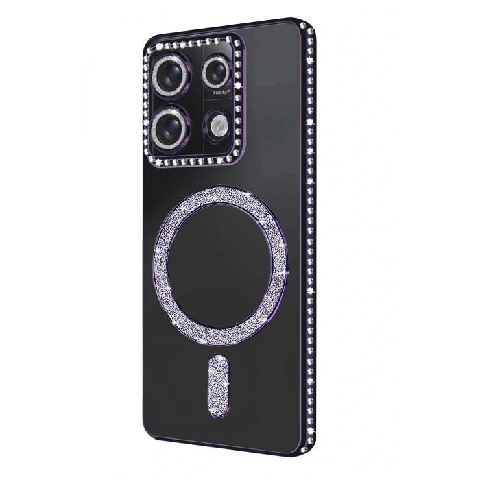 CPT05 Xiaomi Redmi Note 13 Pro 4G Joke Simli Magneticsafe Kılıf - Derin Mor