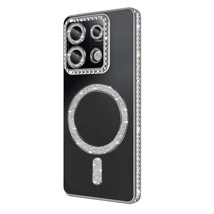 CPT05 Xiaomi Redmi Note 13 Pro 4G Joke Simli Magneticsafe Kılıf - Gümüş