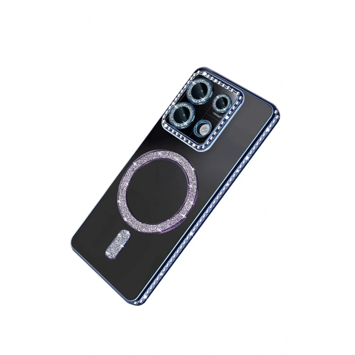 CPT05 Xiaomi Redmi Note 13 Pro 4G Joke Simli Magneticsafe Kılıf - Mavi