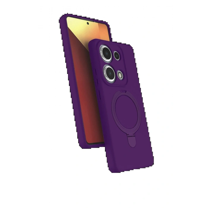 CPT05 Xiaomi Redmi Note 13 Pro 4G Regal Magsafe Standlı Kapak - Derin Mor