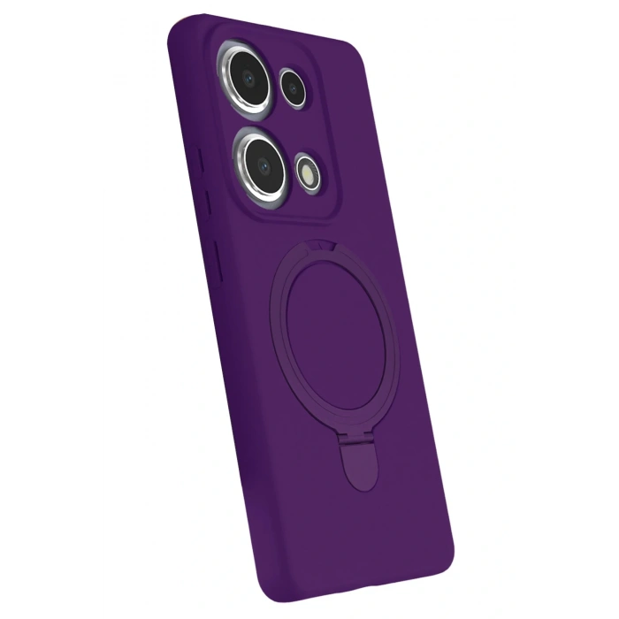 CPT05 Xiaomi Redmi Note 13 Pro 4G Regal Magsafe Standlı Kapak - Derin Mor