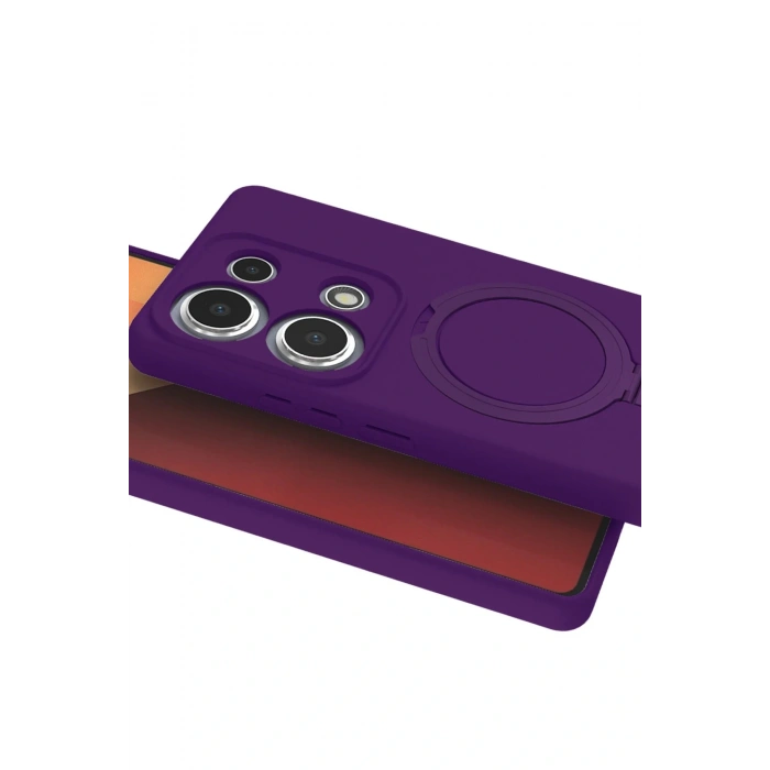 CPT05 Xiaomi Redmi Note 13 Pro 4G Regal Magsafe Standlı Kapak - Derin Mor
