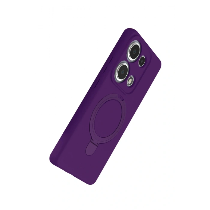 CPT05 Xiaomi Redmi Note 13 Pro 4G Regal Magsafe Standlı Kapak - Derin Mor