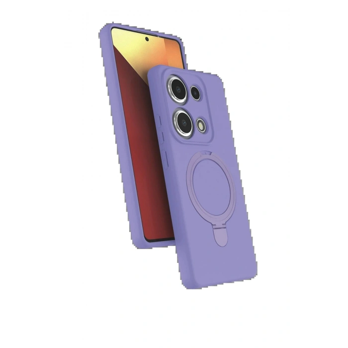 CPT05 Xiaomi Redmi Note 13 Pro 4G Regal Magsafe Standlı Kapak - Lila