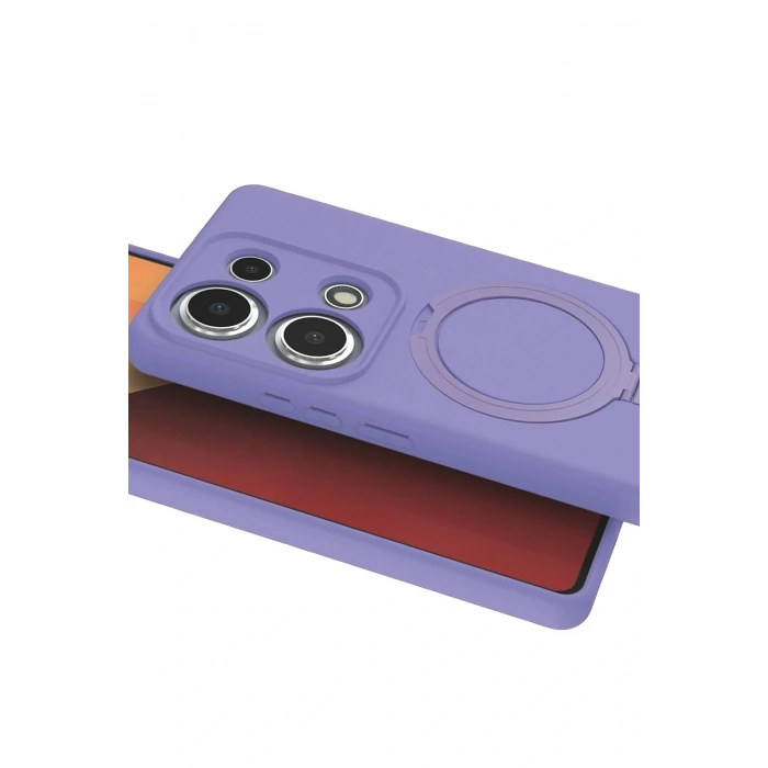 CPT05 Xiaomi Redmi Note 13 Pro 4G Regal Magsafe Standlı Kapak - Lila