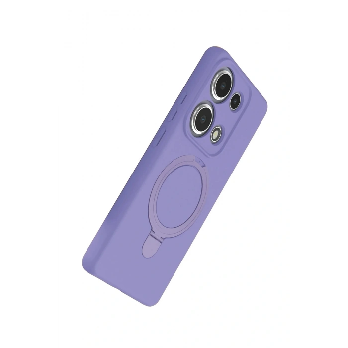 CPT05 Xiaomi Redmi Note 13 Pro 4G Regal Magsafe Standlı Kapak - Lila