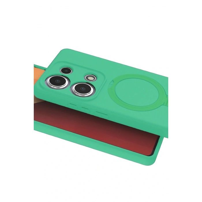CPT05 Xiaomi Redmi Note 13 Pro 4G Regal Magsafe Standlı Kapak - Yeşil