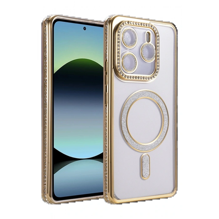 CPT05 Xiaomi Redmi Note 14 4G Joke Simli Magneticsafe Kılıf - Gold