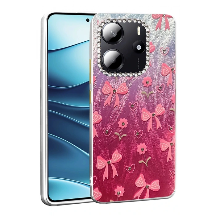 CPT05 Xiaomi Redmi Note 14 4G Kılıf Blade Aynalı Desenli Kapak - Desen 3