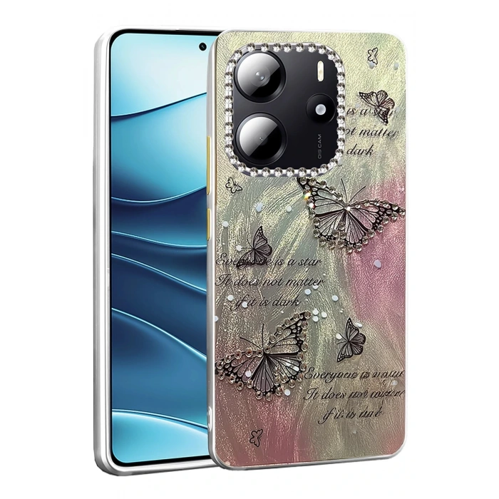 CPT05 Xiaomi Redmi Note 14 4G Kılıf Blade Aynalı Desenli Kapak - Desen 6