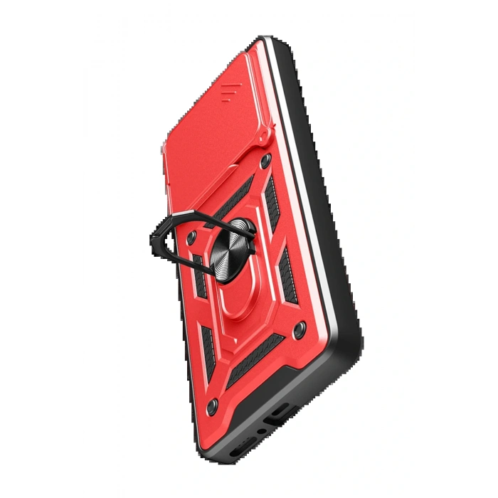 CPT05 Xiaomi Redmi Note 14 4G Pars Lens Yüzüklü Silikon - Kırmızı