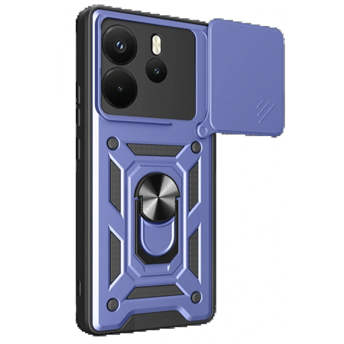 CPT05 Xiaomi Redmi Note 14 4G Pars Lens Yüzüklü Silikon - Lacivert