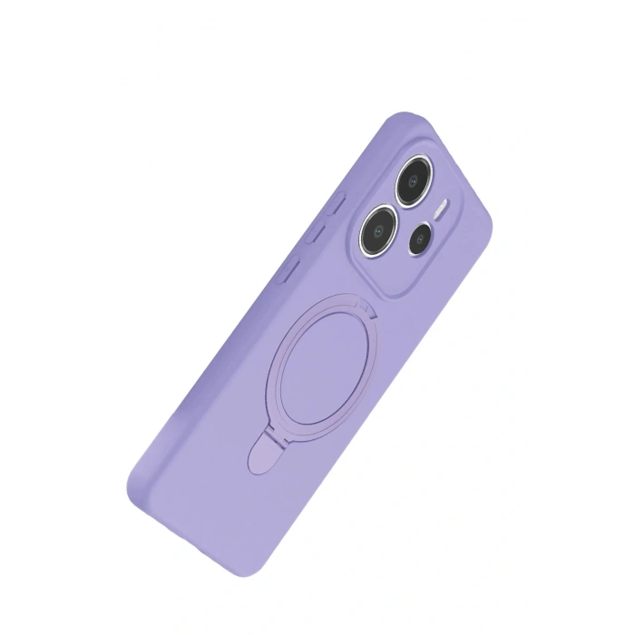 CPT05 Xiaomi Redmi Note 14 4G Regal Magsafe Standlı Kapak - Lila