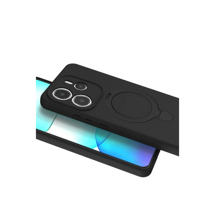 CPT05 Xiaomi Redmi Note 14 4G Regal Magsafe Standlı Kapak - Siyah