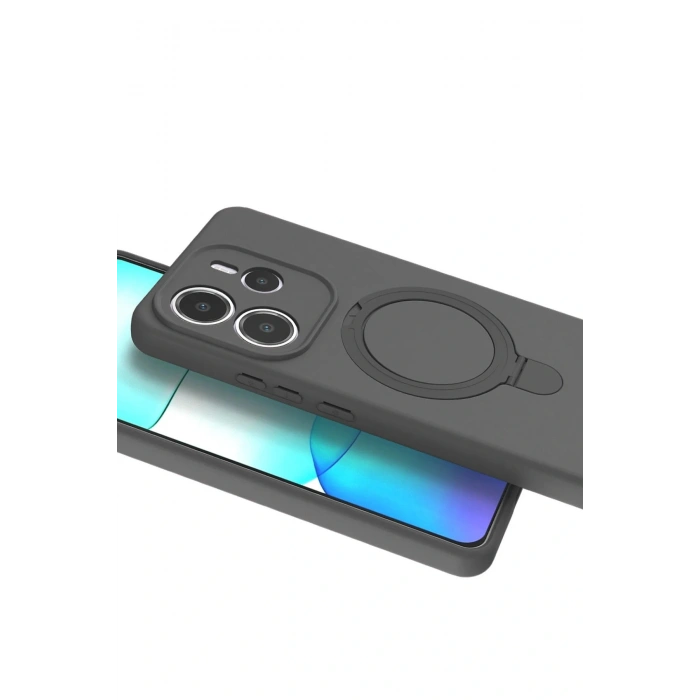 CPT05 Xiaomi Redmi Note 14 4G Regal Magsafe Standlı Kapak - Titan Gri