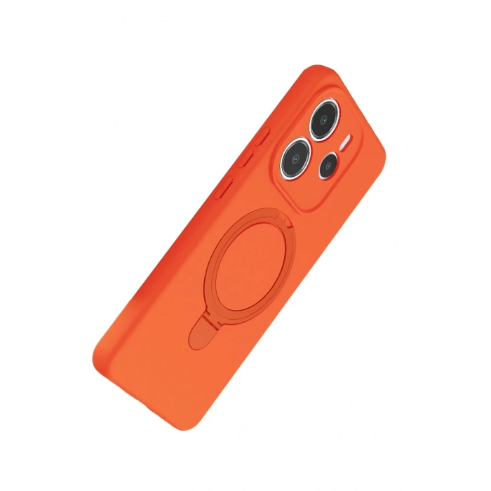 CPT05 Xiaomi Redmi Note 14 4G Regal Magsafe Standlı Kapak - Turuncu