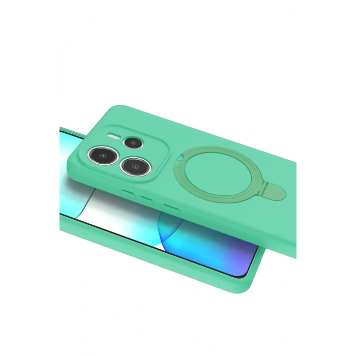 CPT05 Xiaomi Redmi Note 14 4G Regal Magsafe Standlı Kapak - Yeşil