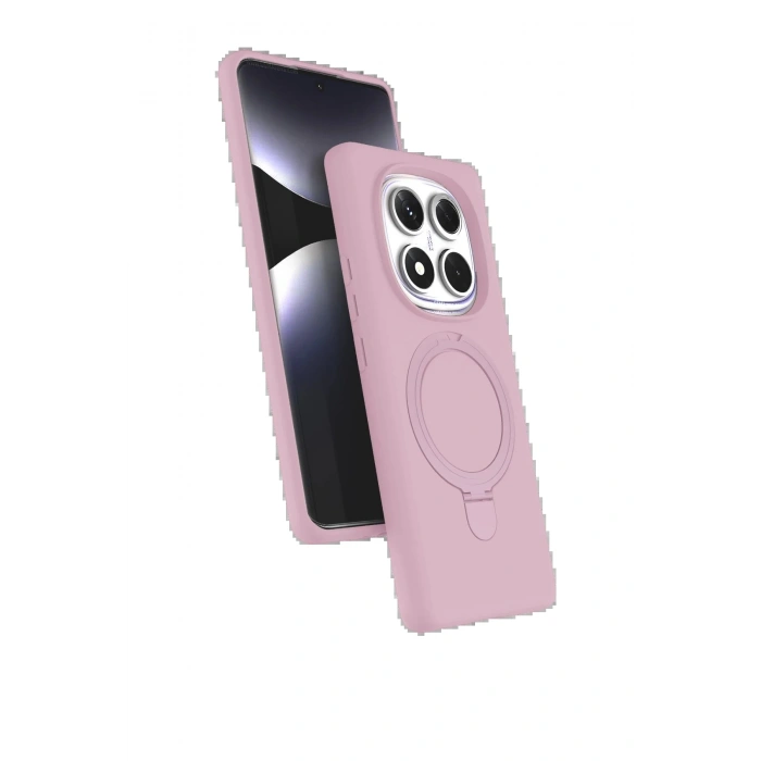CPT05 Xiaomi Redmi Note 14 Pro 4G Regal Magsafe Standlı Kapak - Açık Pembe