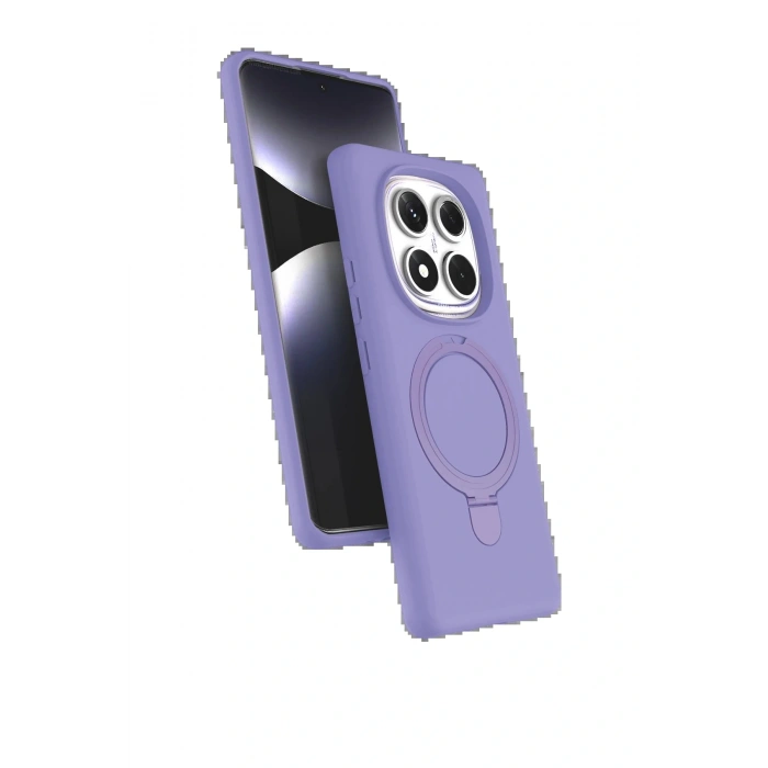 CPT05 Xiaomi Redmi Note 14 Pro 4G Regal Magsafe Standlı Kapak - Lila