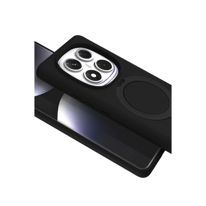 CPT05 Xiaomi Redmi Note 14 Pro 4G Regal Magsafe Standlı Kapak - Siyah