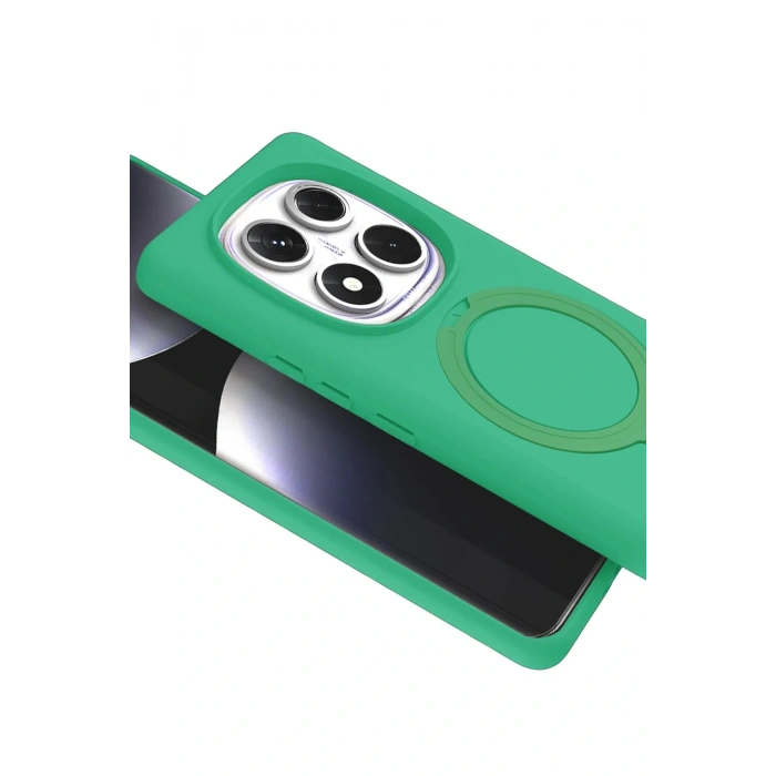 CPT05 Xiaomi Redmi Note 14 Pro 4G Regal Magsafe Standlı Kapak - Yeşil