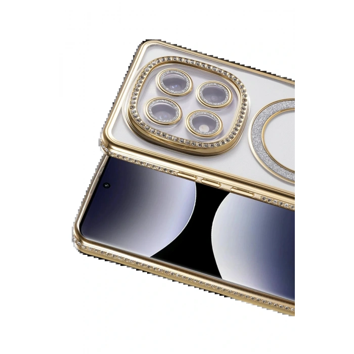 CPT05 Xiaomi Redmi Note 14 Pro 5G Joke Simli Magneticsafe Kılıf - Gold