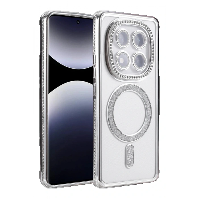 CPT05 Xiaomi Redmi Note 14 Pro 5G Joke Simli Magneticsafe Kılıf - Gümüş