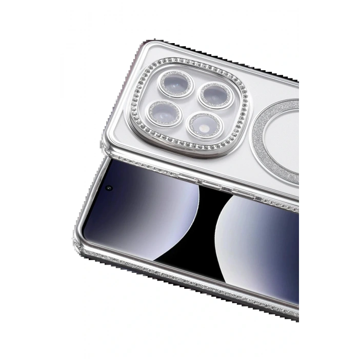 CPT05 Xiaomi Redmi Note 14 Pro 5G Joke Simli Magneticsafe Kılıf - Gümüş