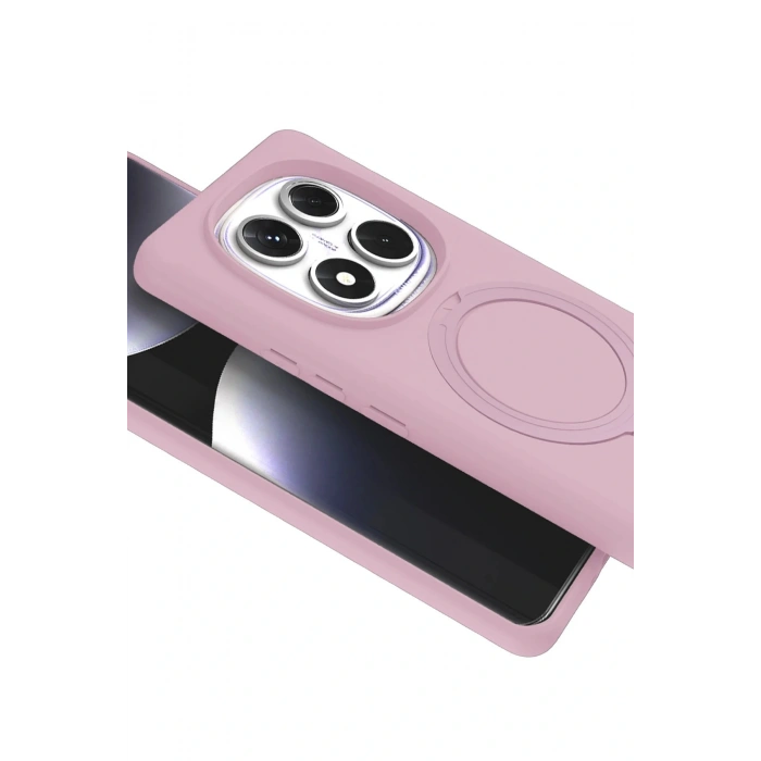 CPT05 Xiaomi Redmi Note 14 Pro 5G Regal Magsafe Standlı Kapak - Açık Pembe