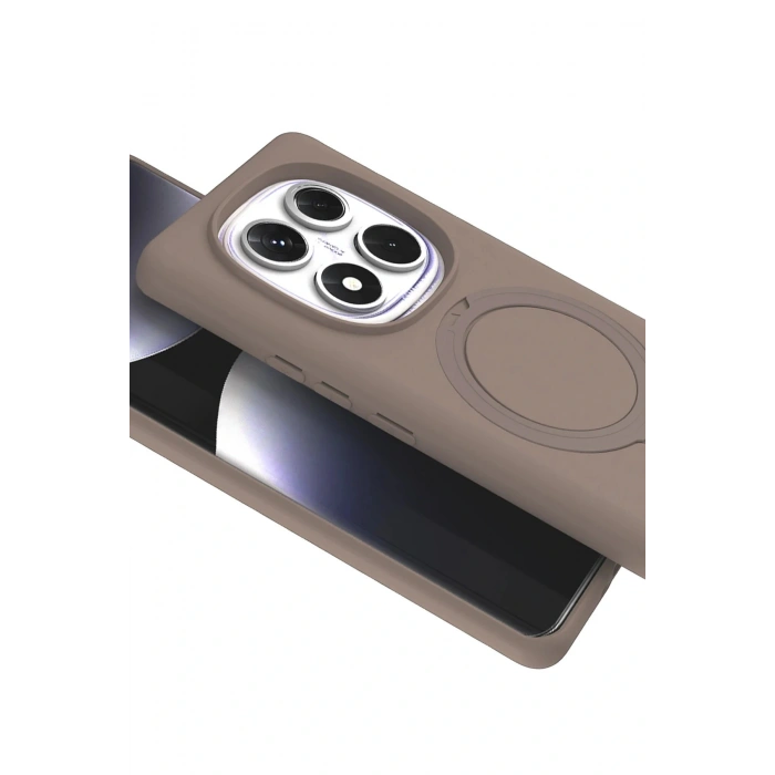 CPT05 Xiaomi Redmi Note 14 Pro 5G Regal Magsafe Standlı Kapak - Çöl Titanyum