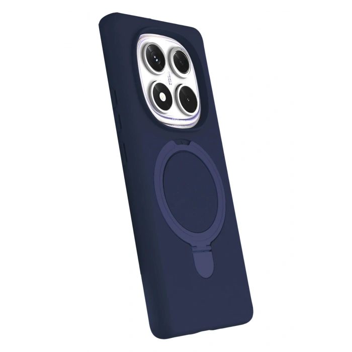 CPT05 Xiaomi Redmi Note 14 Pro 5G Regal Magsafe Standlı Kapak - Lacivert