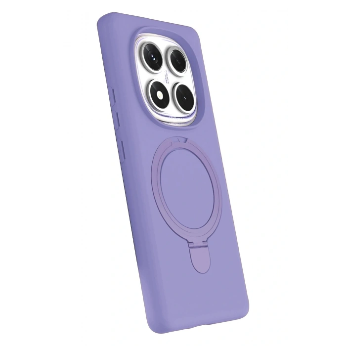 CPT05 Xiaomi Redmi Note 14 Pro 5G Regal Magsafe Standlı Kapak - Lila