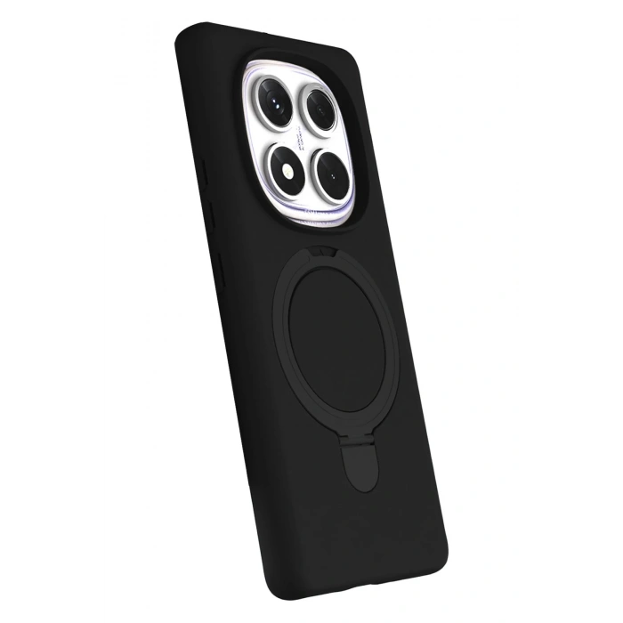 CPT05 Xiaomi Redmi Note 14 Pro 5G Regal Magsafe Standlı Kapak - Siyah