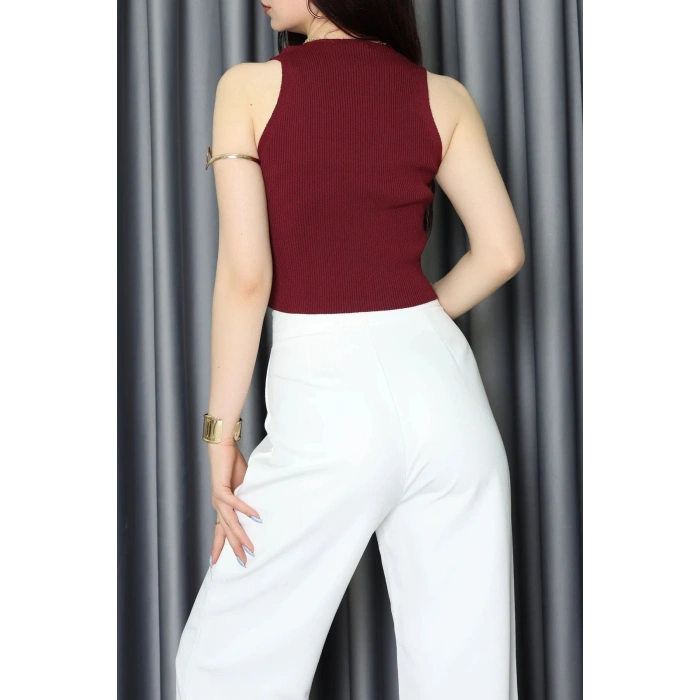 Crop Yelek Bordo - 10023.251.