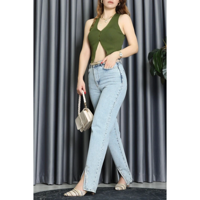 Crop Yelek Haki - 10023.251.