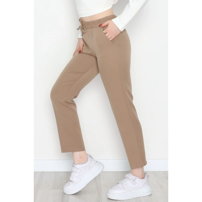 Dabıl Bağcıklı Pantolon Vizon - 20138.1884.