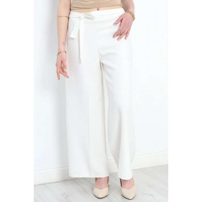 Dabıl Bol Kalıp Pantolon Beyaz - 20169.1884.
