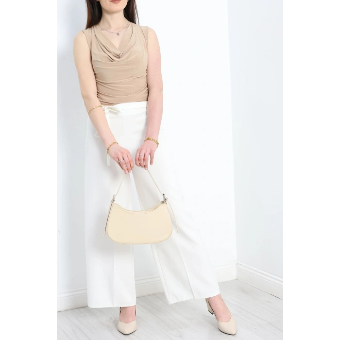 Dabıl Bol Kalıp Pantolon Beyaz - 20169.1884.