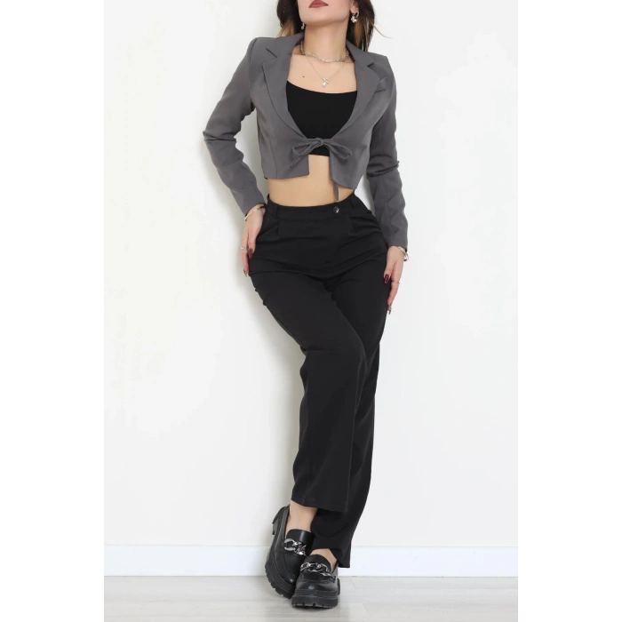 Dabıl Kumaş Astarlı Blazer Ceket Antrasit - 2138.1991.