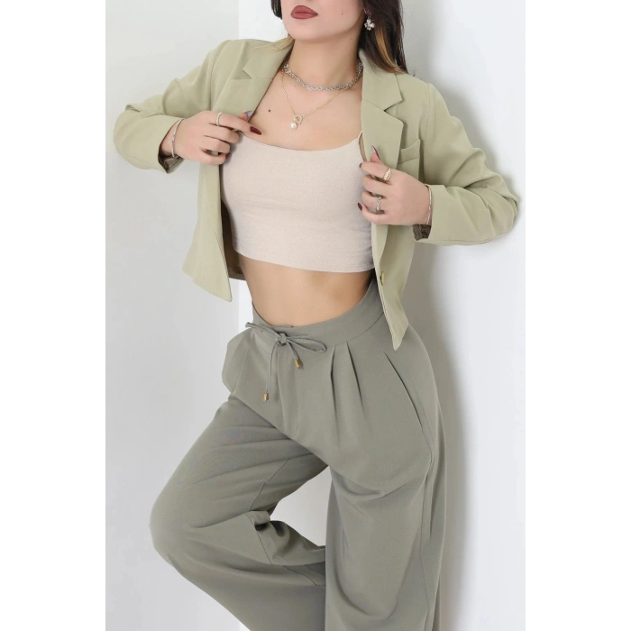 Dabıl Kumaş Astarlı Blazer Ceket Çağla - 2137.1991.