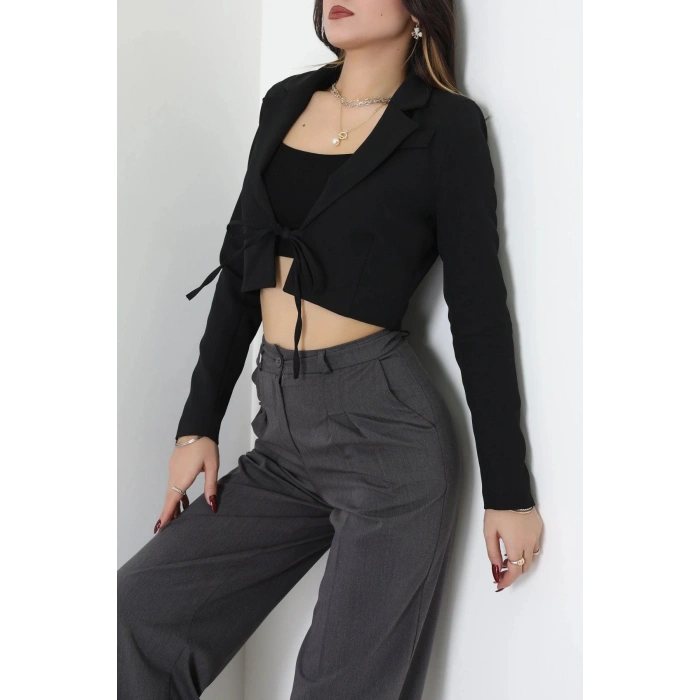 Dabıl Kumaş Astarlı Blazer Ceket Siyah - 2138.1991.