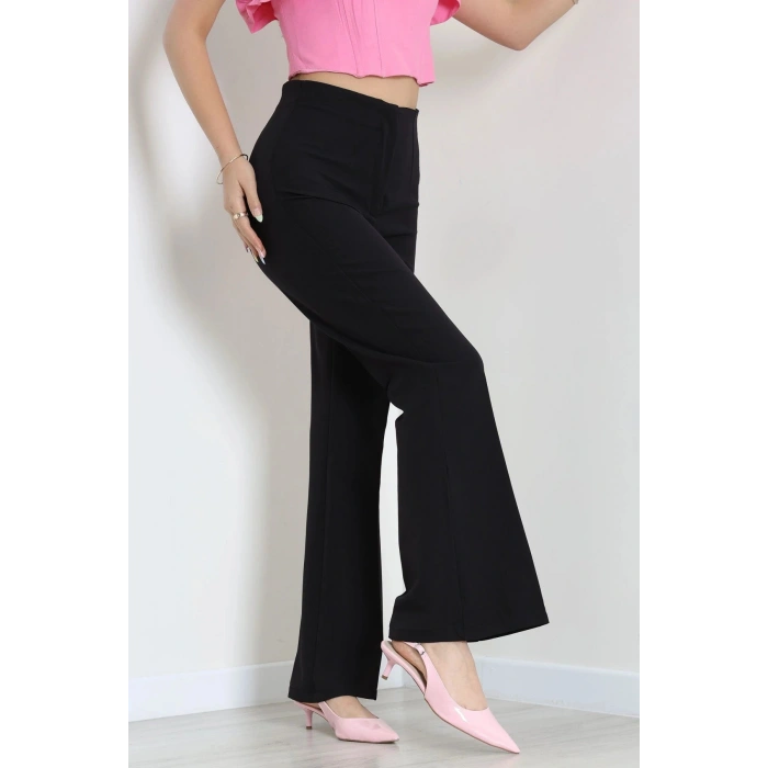 Dabıl Kumaş İspanyol Paça Pantolon Siyah - 71472.2061.