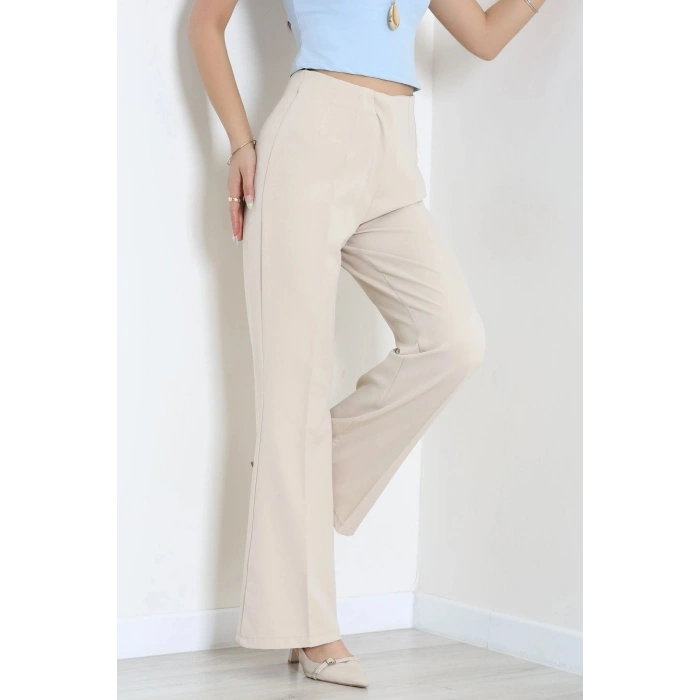 Dabıl Kumaş İspanyol Paça Pantolon Taş - 71472.2061.