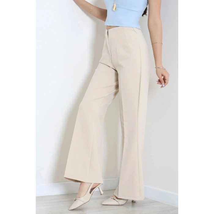 Dabıl Kumaş İspanyol Paça Pantolon Taş - 71472.2061.