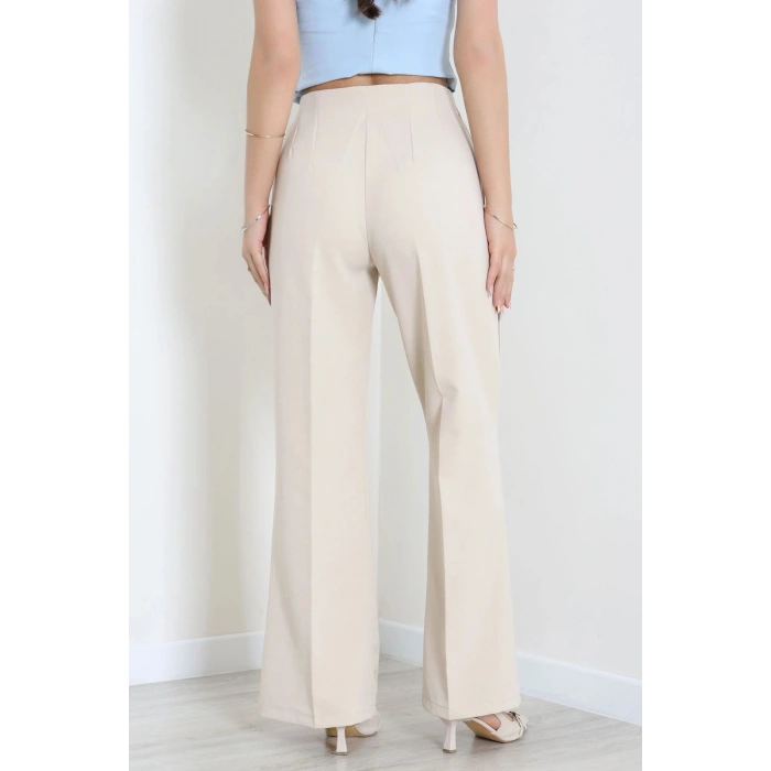 Dabıl Kumaş İspanyol Paça Pantolon Taş - 71472.2061.