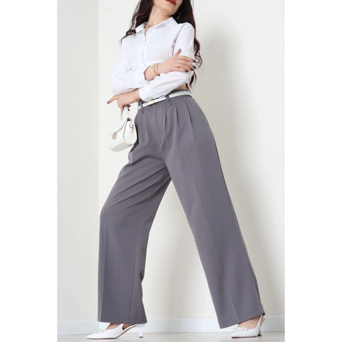 Dabıl Kumaş Lastikli Pantolon Füme - 51612.683.