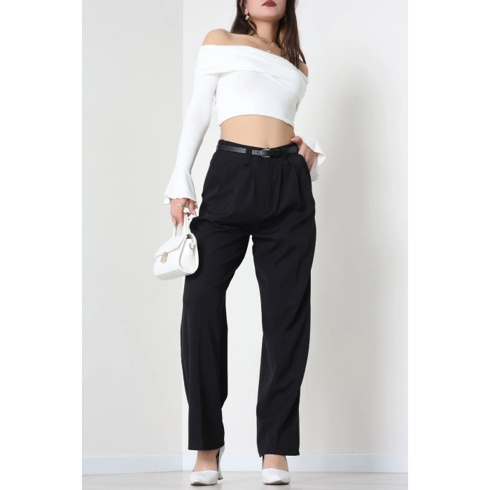 Dabıl Kumaş Lastikli Pantolon Siyah - 51612.683.